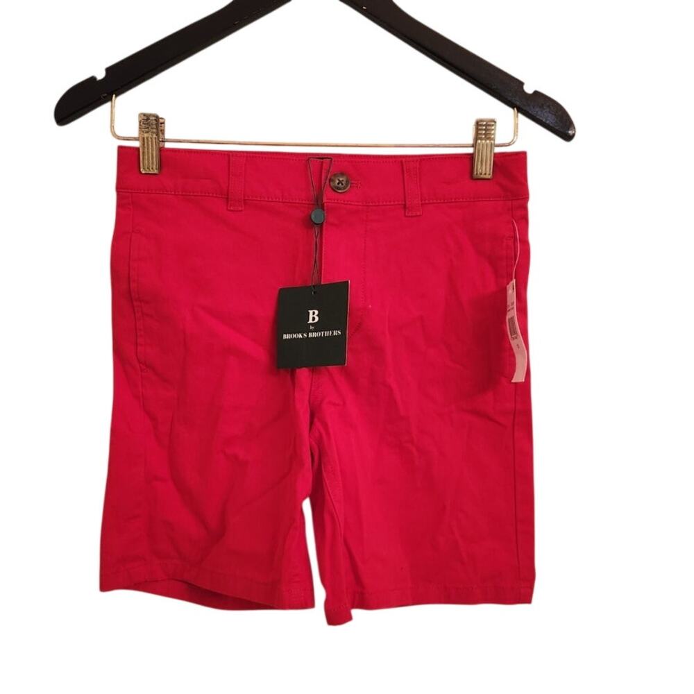 NWT Brooks Brother's Big Boys Stretch Twill Chino Shorts Red 12Y